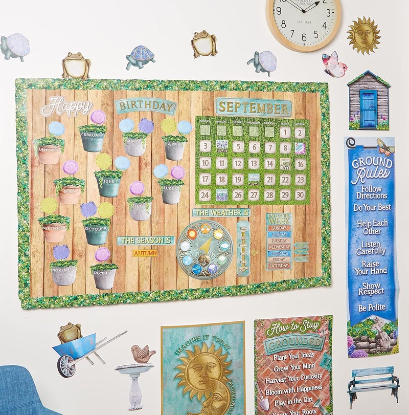 EUREKA Curiosity Garden Paper Cut-Out Classroom Decorations for Teachers, 36 Pieces - Image 4